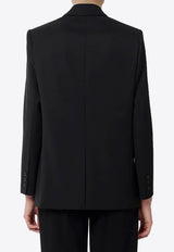 Elisabetta Franchi Wool-Blend Single-Breasted Blazer Black GI16356E2_110