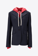 Miu Miu Mohair-Blend Buttoned Jacket Navy MH1999SOOO17HV_F092D