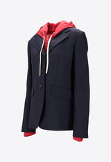 Miu Miu Mohair-Blend Buttoned Jacket Navy MH1999SOOO17HV_F092D