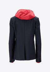 Miu Miu Mohair-Blend Buttoned Jacket Navy MH1999SOOO17HV_F092D