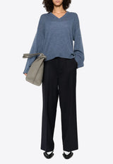 P.A.R.O.S.H Liliuxy Tailored Wool Pants Navy D232490GLILIUXY25_012