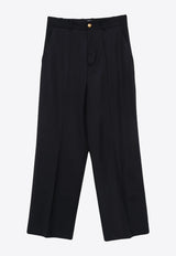 P.A.R.O.S.H Liliuxy Tailored Wool Pants Navy D232490GLILIUXY25_012