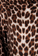 P.A.R.O.S.H Stain Leopard Print Silk Shirt Brown D381239STAIN_808