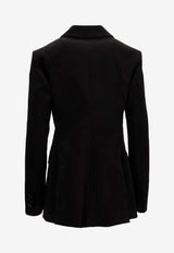 P.A.R.O.S.H Clalu Double-Breasted Tuxedo Blazer Black D420435CLALU_013