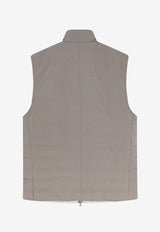 Brunello Cucinelli High-Neck Padded Vest Gray MM4791451CFA27_NEWKAKIPANAMA_54420861