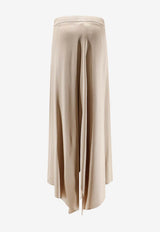ALYSI Asymmetric Flared Skirt Beige 116023P6221PTL_Pink_54417818