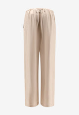 ALYSI Wide-Leg Drawstring Silk Pants Beige 116169P6219PTL_Pink_54417852