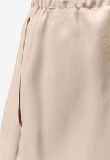 ALYSI Wide-Leg Drawstring Silk Pants Beige 116169P6219PTL_Pink_54417852