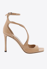 Jimmy Choo Azia 95 Patent Leather Sandals Beige AZIA95PATCHAI_CHAI_40005228