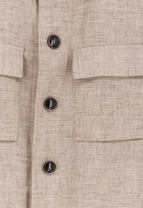 Hugo Boss Corvin Wool-Blend Overshirt Beige 50560865264_Mediumbeige_44130146