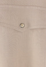 Brunello Cucinelli Long-Sleeved Buttoned Shirt Beige MH126NE416C9195_Sandshell_54420865