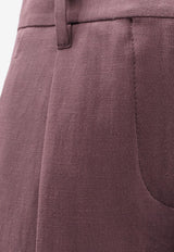 Brunello Cucinelli Straight-Leg Tailored Pants Purple MH126P8884C9275_RHUBARB_54420843