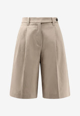 Brunello Cucinelli Bermuda Buttoned Shorts Beige ML118P9183C9195_Sandshell_54420822