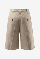 Brunello Cucinelli Bermuda Buttoned Shorts Beige ML118P9183C9195_Sandshell_54420822