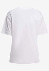 PINKO Crystal Embellished Love Birds T-shirt White 105526A33FZ05_54788437-e84d-422a-a9ef-c43be9297671