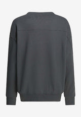 PINKO Embellished Love Birds Sweatshirt Gray 100534A33GK10_d71ceed8-1b73-41ab-8503-9c99c89e41a0