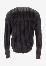 Off-White Arrow Ribbed Knit Vintage Sweater Black OMHE20BF25KNI001_1310