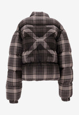 Off-White Spray Arrow Check Flan Puffer Jacket Multicolor OMED065F25FAB001_0710