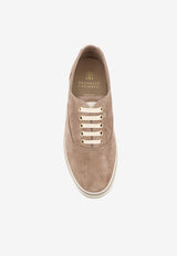 Lace-Up Suede Sneakers