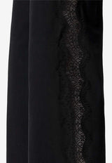 PINKO Lace-Trimmed Wide-Leg Pants Black 106422A33UZ99_Black_44129924