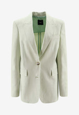 PINKO Faith Single-Breasted Blazer Green 106529A2W6S79_ACQUAMARINE_44130034