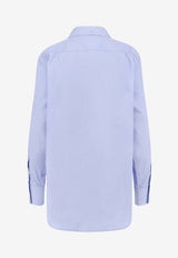Maison Margiela Embroidered Buttoned Shirt Light Blue S29DT0018S43001471_White_41114599