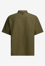 Stone Island Logo-Patched Buttoned Shirt Green 1100026S0318V005G_2a8b81b4-b251-43fe-89c9-67395c072cd9