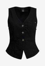 PINKO Gardener Denim Vest Black 106424A33VZ99_39cf2e71-feea-4af1-9d9e-6ff7e13ee1e9