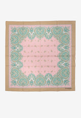 PINKO Valzer Printed Square Scarf Pink 106688A39INL4_029bb6ac-0aa9-4d63-9503-456394cfe5cb