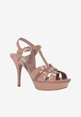 Saint Laurent Tribute 105 Platform Sandals in Patent Leather Blush 457755B8I00_9935