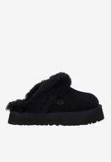 UGG Disquette Shearling Flatform Slippers Black 1122550_BLK