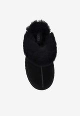 UGG Disquette Shearling Flatform Slippers Black 1122550_BLK