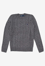 Ralph Lauren Cable Knit Cashmere Sweater Gray 211971865501