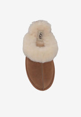 UGG Disquette Shearling Flatform Slippers Chestnut 1122550_CHE