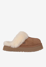 UGG Disquette Shearling Flatform Slippers Chestnut 1122550_CHE