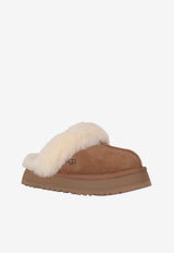 UGG Disquette Shearling Flatform Slippers Chestnut 1122550_CHE