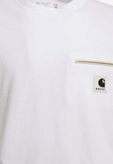 Sacai X Carhartt Wip Logo Patch Jersey T-shirt White 26-01092S101_488f91d9-2c97-4f19-8c78-b3990b925b67