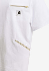 Sacai X Carhartt Wip Logo Patch Jersey T-shirt White 26-01092S101_488f91d9-2c97-4f19-8c78-b3990b925b67