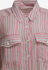Isabel Marant Etoile Nath Striped Shirt Beige 26PCH0131FFD1I04EECRD_1eb14677-8b57-4d0d-82a6-8b70509801af