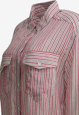 Isabel Marant Etoile Nath Striped Shirt Beige 26PCH0131FFD1I04EECRD_1eb14677-8b57-4d0d-82a6-8b70509801af