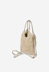 Miu Miu Mini Ivy Lurex Handbag Champagne 5BA281VOOI2IFU_F0846