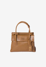 Miu Miu Solitaire Nappa Leather Tote Bag Brown 5BA302VOWO2IFP_F0039