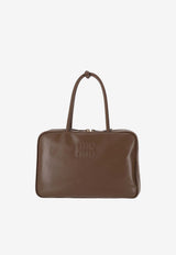 Miu Miu Beau Leather Shoulder Bag Brown 5BB117VMON2CRW_F0244
