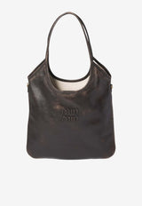 Miu Miu Ivy Aged Leather Shoulder Bag Brown 5BG231VMLNAF6P_F0201