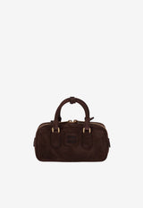 Miu Miu Arcadie Suede Leather Handbag Brown 5BB142VOON2CS4_F0003