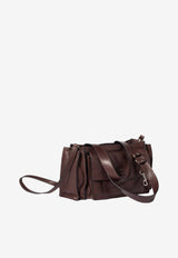 Miu Miu Utilitaire Leather Shoulder Bag  Brown 5BG335VPOO2G7Q_F0038
