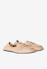 Miu Miu Ruched Nappa Leather Loafers Beige 5D341EFD005EFX_F0065
