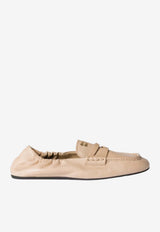 Miu Miu Ruched Nappa Leather Loafers Beige 5D341EFD005EFX_F0065