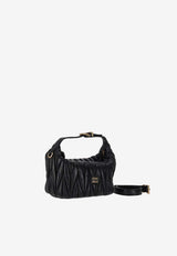 Miu Miu Matelassé Leather Shoulder Bag Black 5BP100VOOOAN88_F0002
