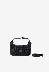 Miu Miu Matelassé Leather Shoulder Bag Black 5BP100VOOOAN88_F0002